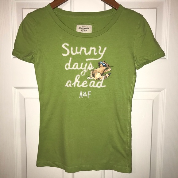 Abercrombie & Fitch green women’s tee shirt S - Picture 1 of 5
